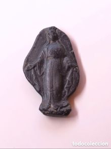 Antiques: Virgen antigua echa de plomo 5cm